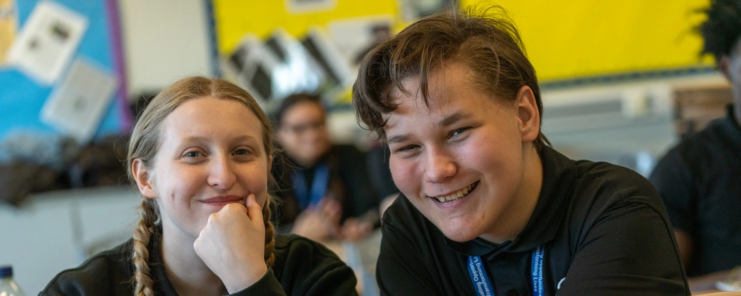 Public Services students smile at the camera